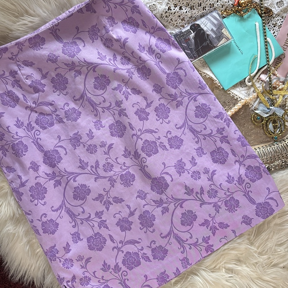 Vintage Purple Pencil Skirt Y2K 2000s Pastel Sexy Bratz Sweet Fairy Coquette S 6
